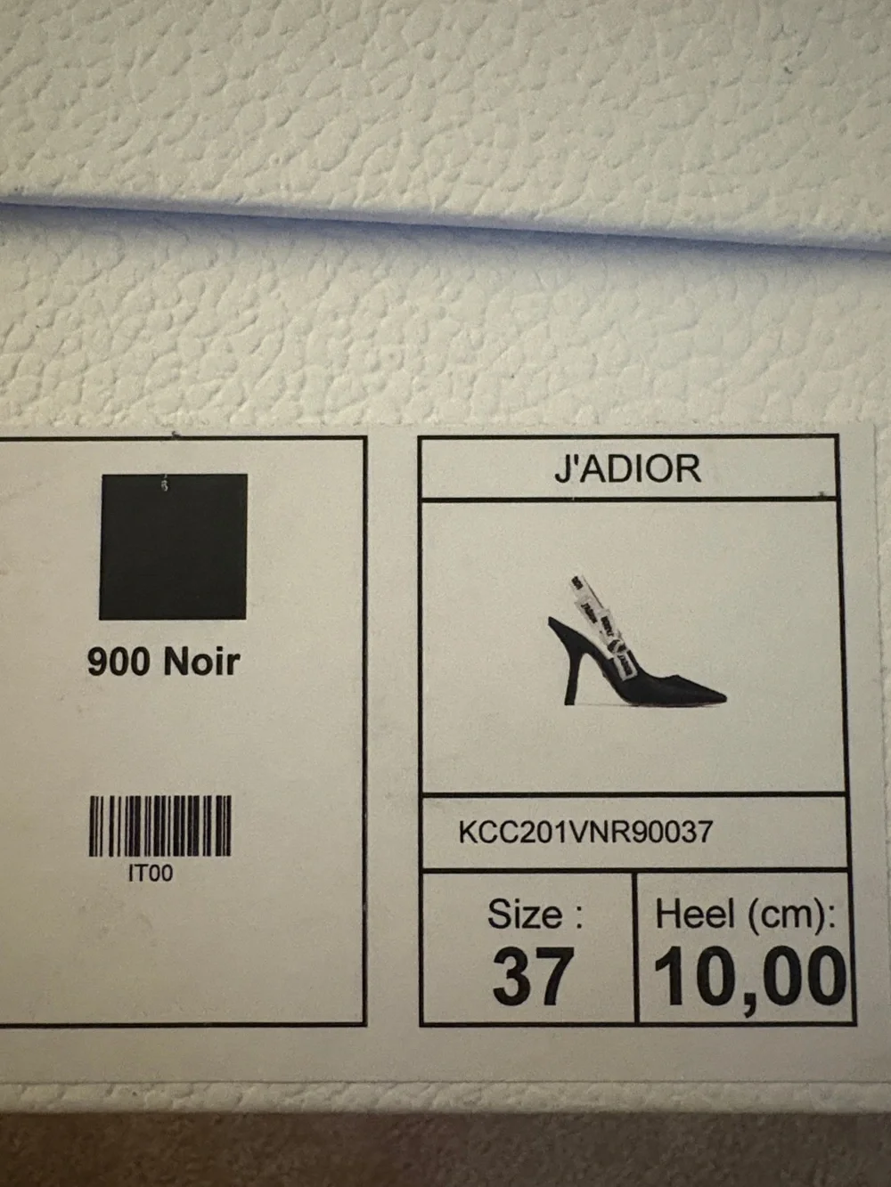 Dior Black Patent Slingback Pump with Branded Ribbon
